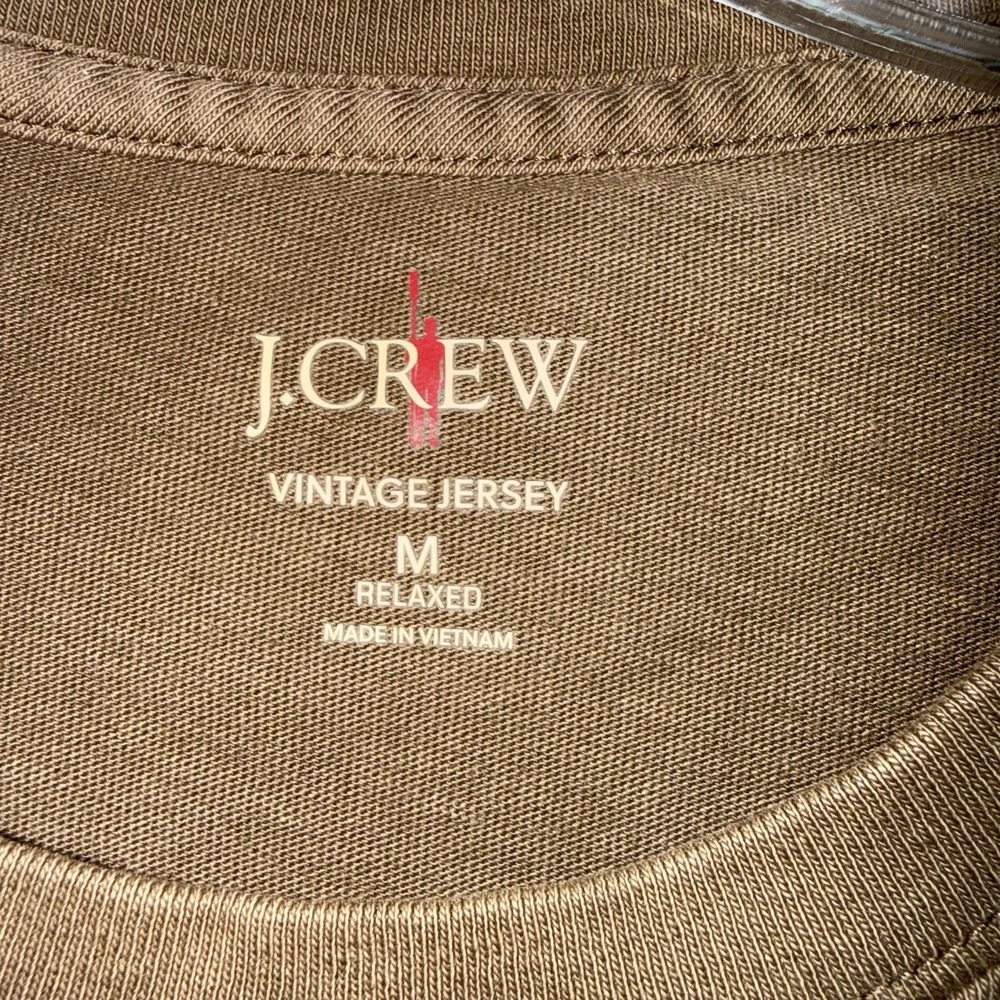 NWT J.Crew Brown Pocket Tee Vintage Jersey Relaxed Fit Mens Medium Cotton S/S - Picture 3 of 6
